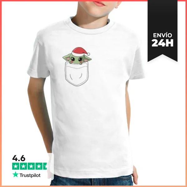 Camiseta Clásica Para Niños Grogu Noel LaTostadora