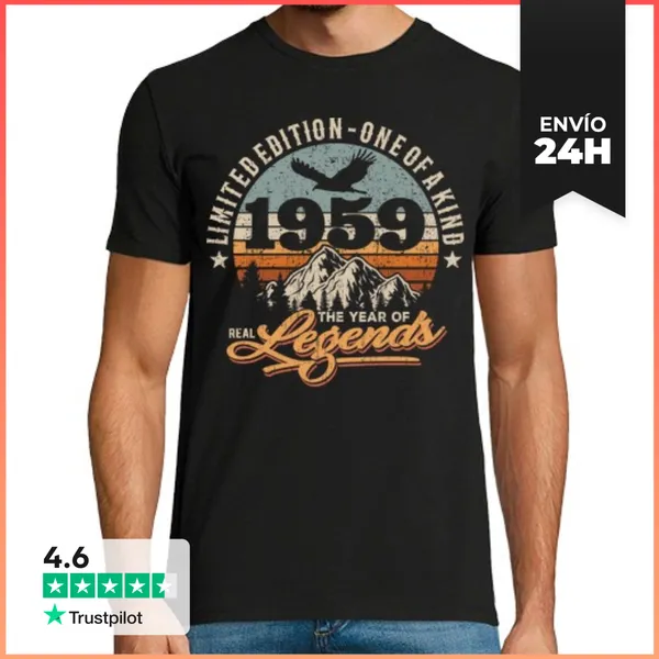 Camiseta Hombre Clásica 64 Años - Leyenda De 1959 LaTostadora