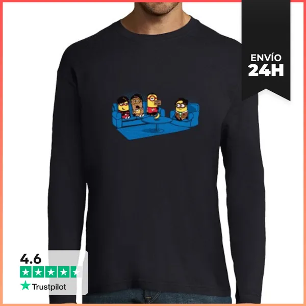 Camiseta Hombre Manga Larga Esa Es Su Lugar LaTostadora