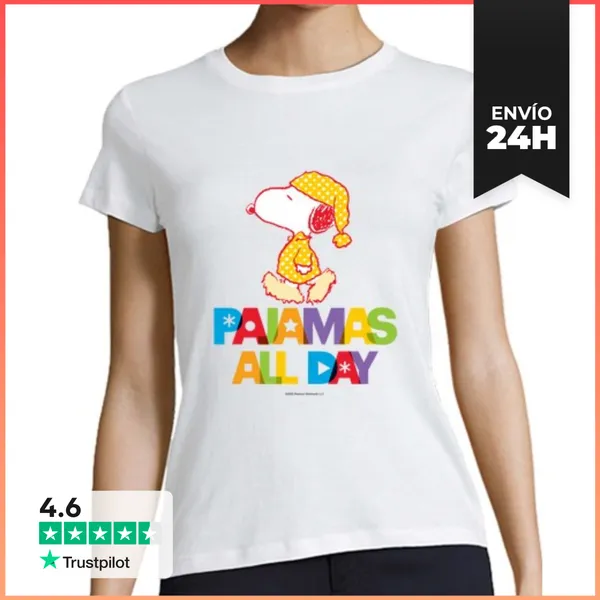 Camiseta Mujer Clásica Pajamas All Day LaTostadora