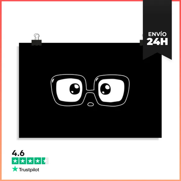 Póster Horizontal Gafas Ópticas Optometría Óptico Ojo LaTostadora