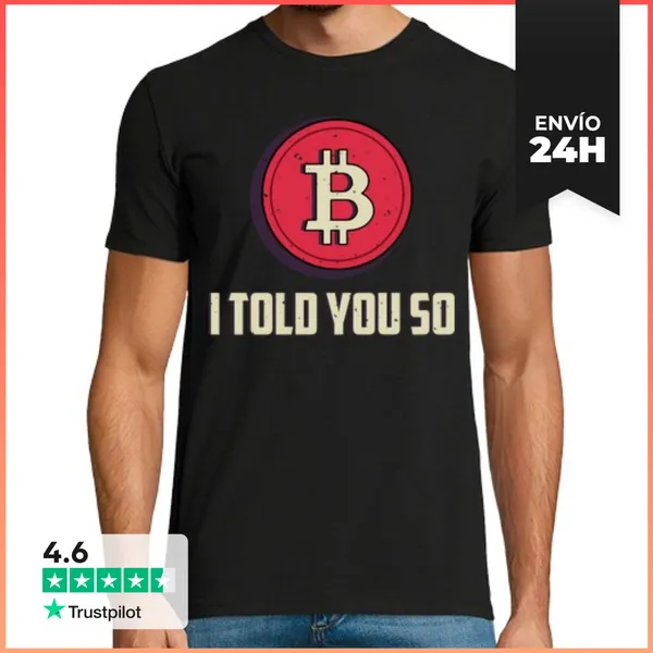 Camiseta Hombre Clásica Bitcoin Te Lo Dije LaTostadora