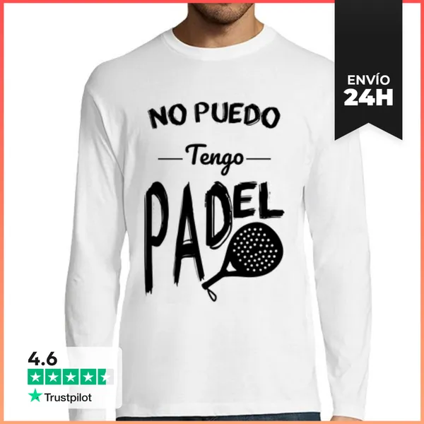 Camiseta Hombre Manga Larga No Puedo Tengo Padel LaTostadora