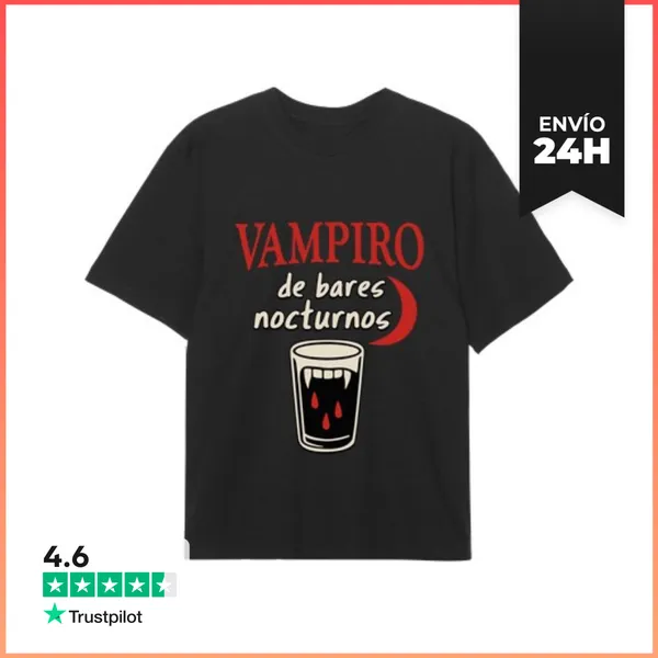Camiseta Oversize Vampiro De Bares Nocturnos LaTostadora