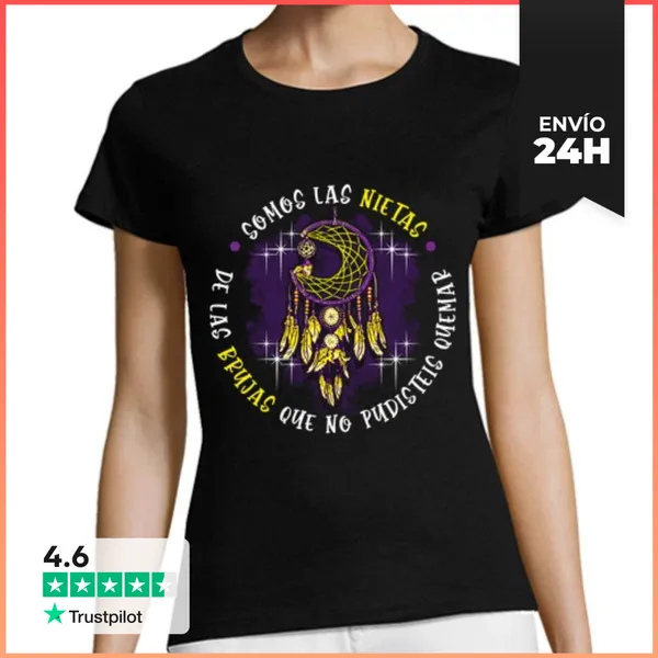Camiseta Mujer Clásica Somos Las Nietas De Las Brujas Feminista