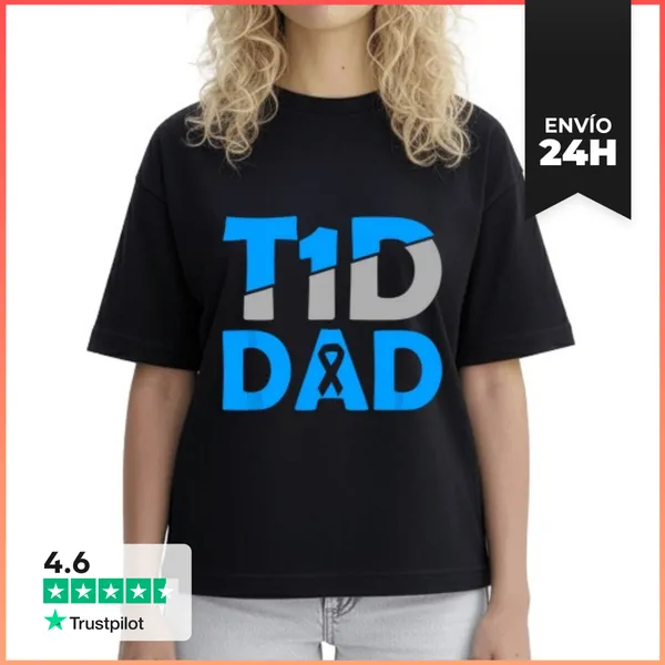 Camiseta Mujer Boxy Conciencia Sobre La Diabetes Tipo 1 Diabético