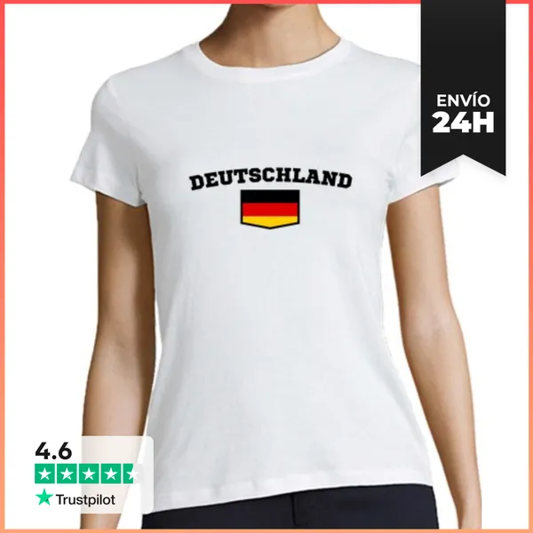 Camiseta Mujer Clásica Camiseta Alemania Personalizable Mujer