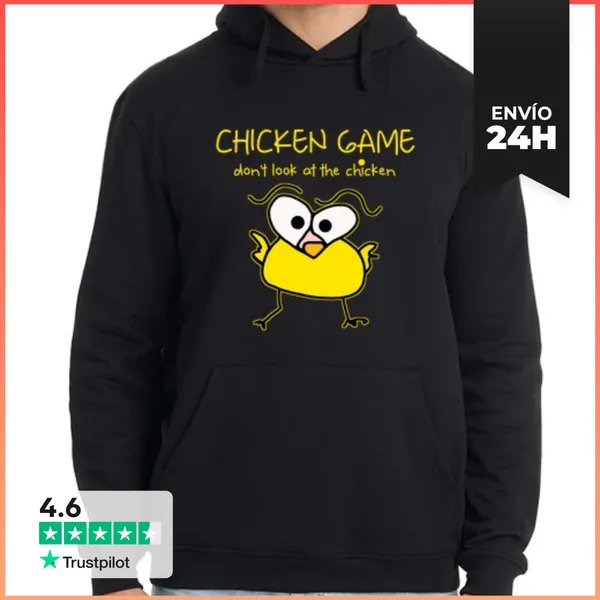 Sudadera Unisex Con Capucha Pollo No Mirar LaTostadora