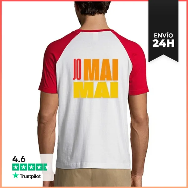 Camiseta Hombre, Estilo Béisbol Camiseta Espalda Jo Mai Mai