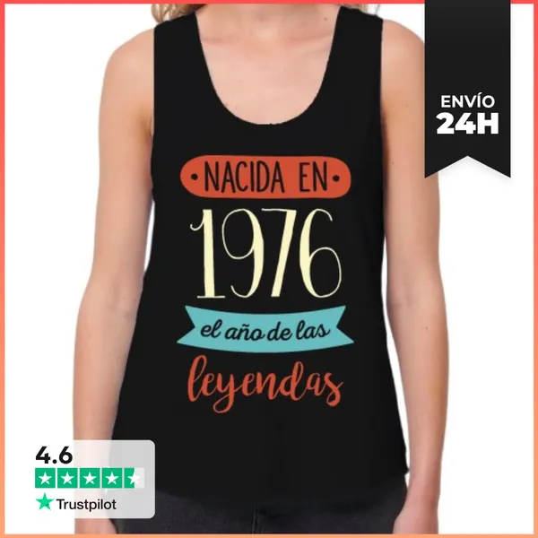 Camiseta Mujer Sin Mangas, Loose Fit 1976, El Año De Las