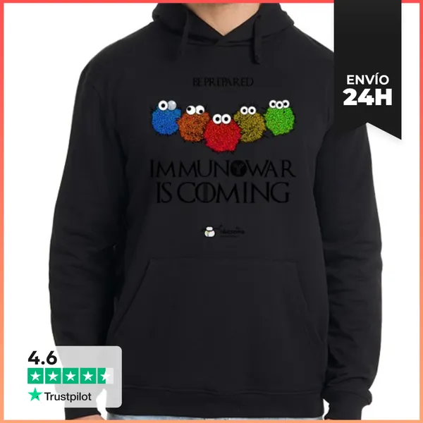 Sudadera Unisex Con Capucha Immunowar Is Coming (fondos Claros)