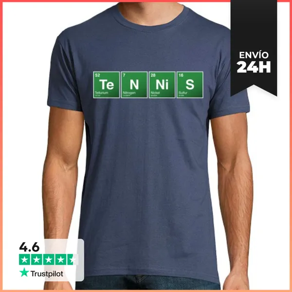 Camiseta Hombre Clásica Tennis Periodic Table (Man) LaTostadora