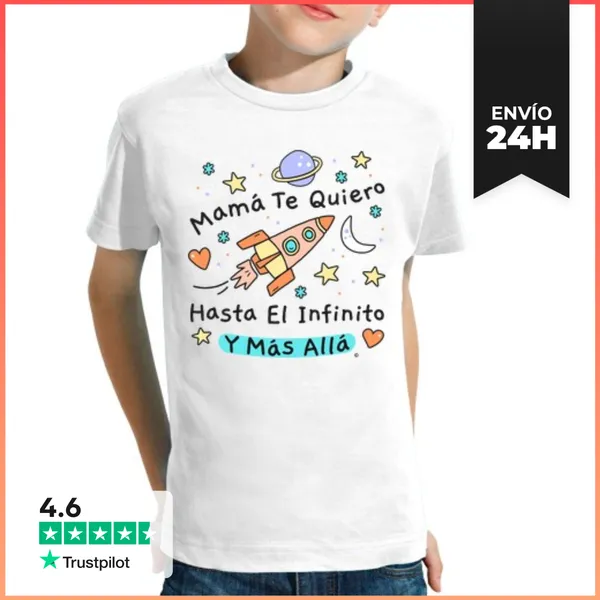 Camiseta Clásica Para Niños Mamá Te Quiero Hasta El Infinito Y...