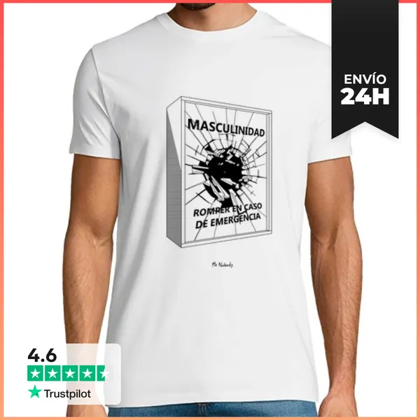 Camiseta Hombre Clásica Romper En Caso De Emergencia LaTostadora