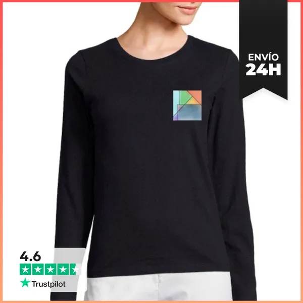 Camiseta Mujer Manga Larga Cuadro LaTostadora