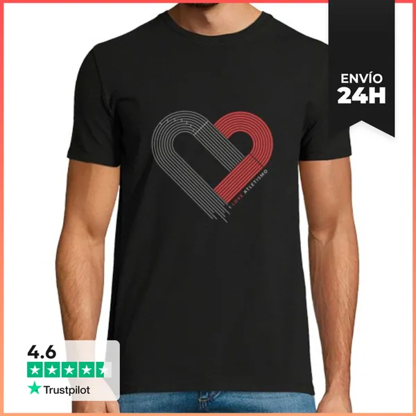 Camiseta Hombre Clásica I LOVE ATLETISMO LaTostadora