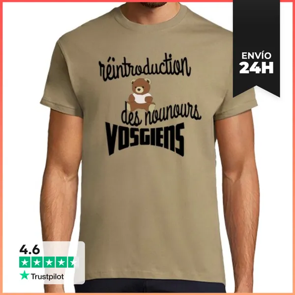 Camiseta Hombre Clásica Reintroducción De Osos De Peluche Vosges