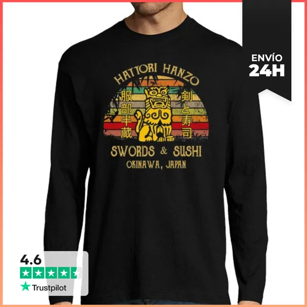 Camiseta Hombre Manga Larga Hattori Hanzo - Kill Bill LaTostadora