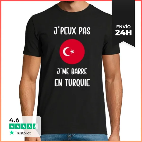 Camiseta Hombre Clásica No Puedo Me Voy A Turquía LaTostadora