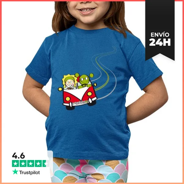 Camiseta Clásica Para Niños Furgoneteros En Marte LaTostadora
