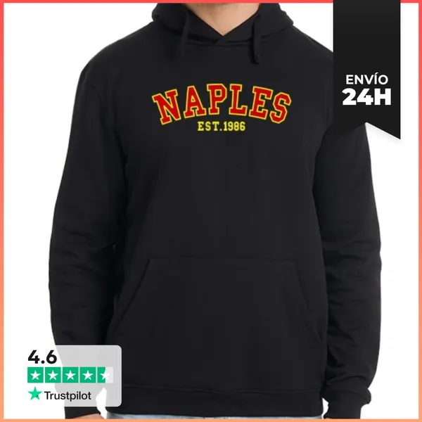 Sudadera Unisex Con Capucha Nápoles Est 1986 LaTostadora