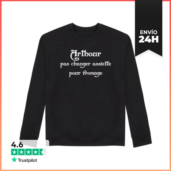 Sudadera Unisex Arthour Cheese Kaamelott LaTostadora