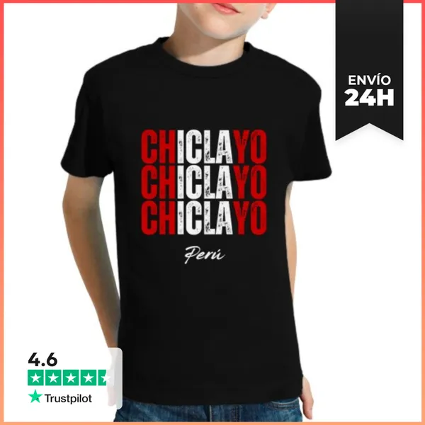 Camiseta Clásica Para Niños Chiclayo Perú, Bandera Peruana