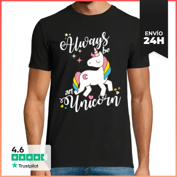 Camiseta Hombre Clásica Always Be An Unicorn LaTostadora