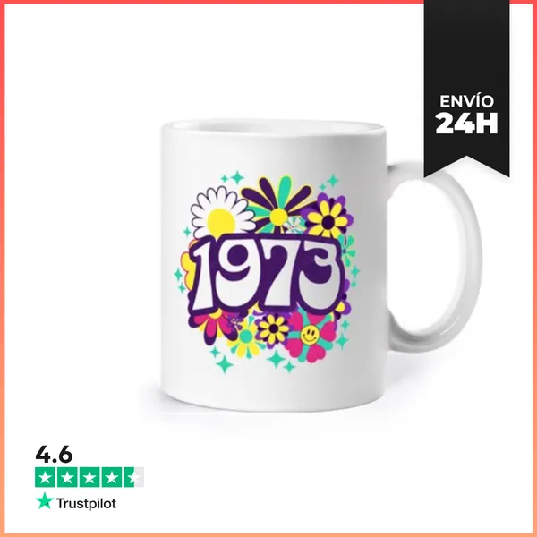 Taza Groovy 1973 Mujer 50 Años Cumpleaños LaTostadora