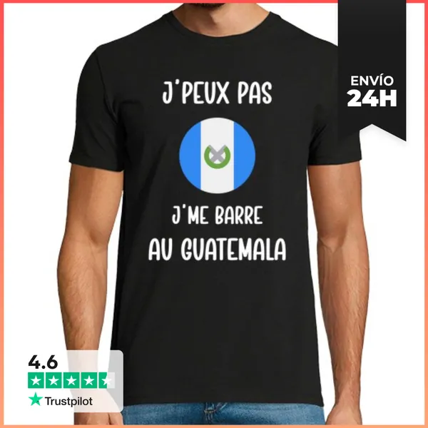 Camiseta Hombre Clásica No Puedo Me Voy A Guatemala LaTostadora