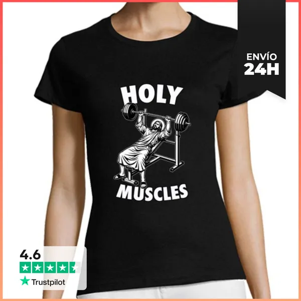 Camiseta Mujer Clásica Músculos Sagrados - Gimnasio De Jesús -