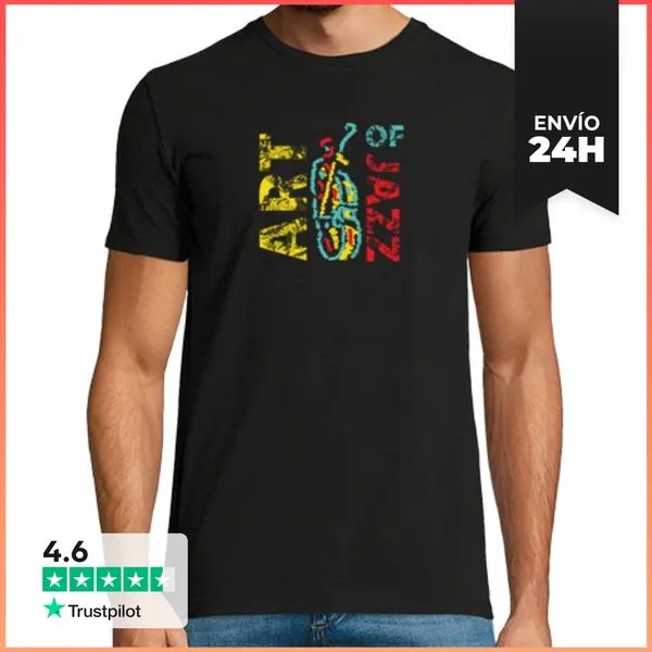 Camiseta Hombre Clásica Arte Del Jazz LaTostadora