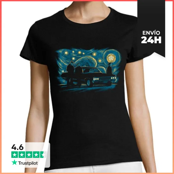 Camiseta Mujer Clásica Supernatural Night LaTostadora