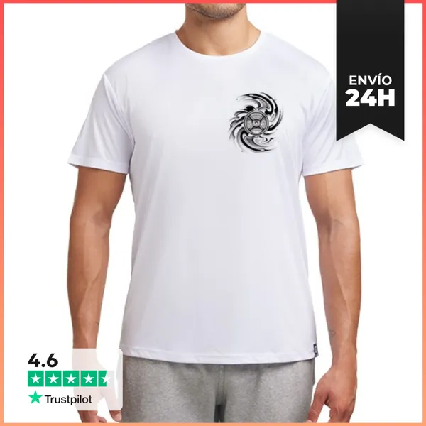 Camiseta Deportiva Hombre Hombre, Deportiva, Blanco LaTostadora