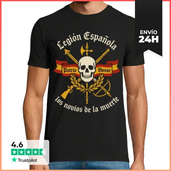 Camiseta Hombre Clásica Legión Española Los Novios De La Muerte