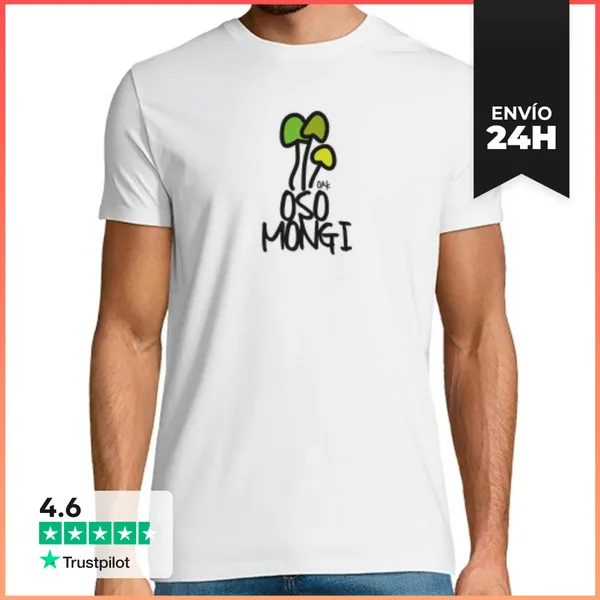 Camiseta Hombre Clásica Oso Mongi LaTostadora