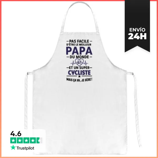 Delantal Papá Ciclista Ciclismo Bicicleta Idea De Regalo