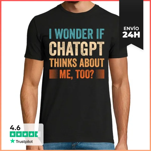 Camiseta Hombre Clásica Divertido Chatgpt Divertido Ai