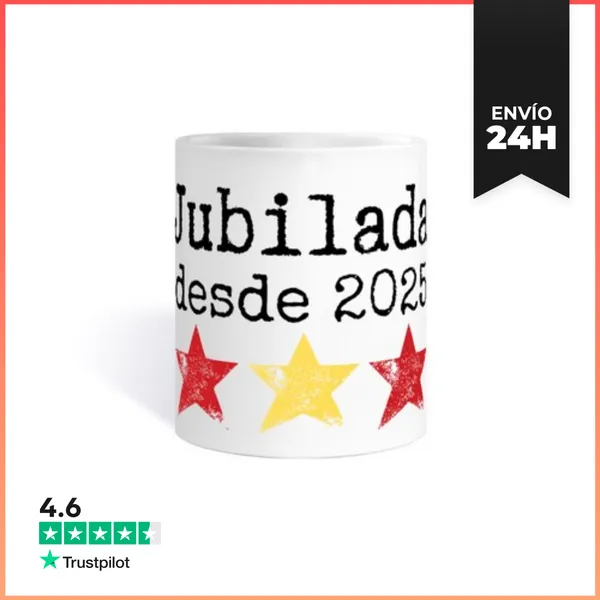 Taza Regalo Mujer Jubilada 2025 LaTostadora