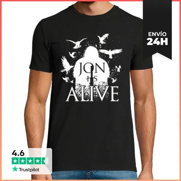 Camiseta Hombre Clásica Jon Está Vivo LaTostadora