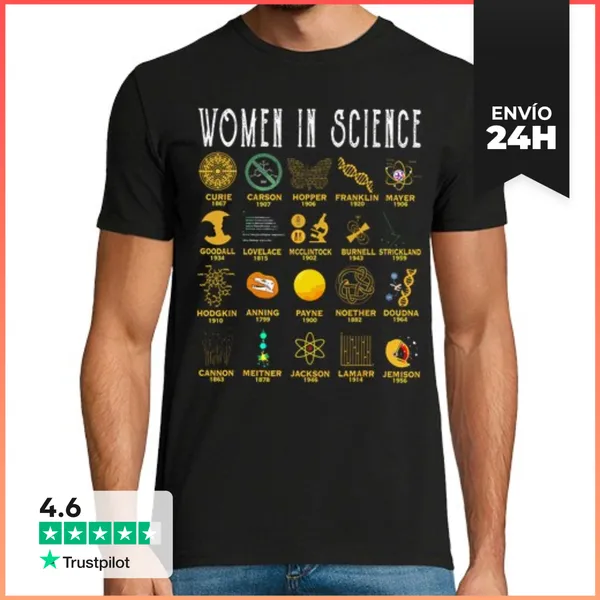 Camiseta Hombre Clásica Mujeres En La Ciencia LaTostadora