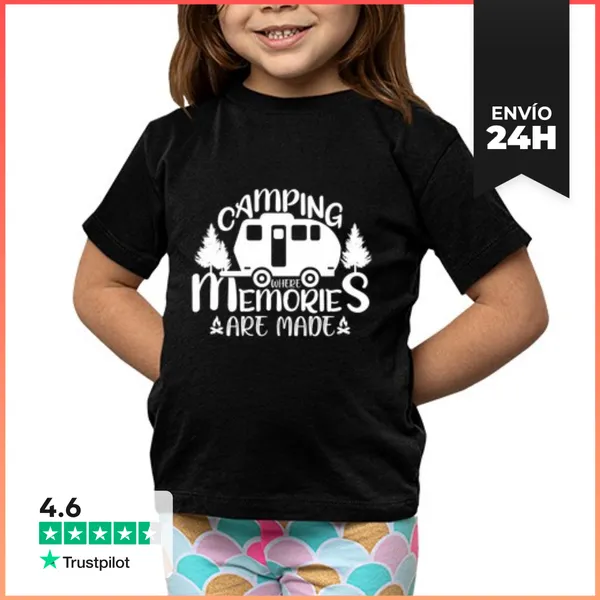 Camiseta Clásica Para Niños Camping Donde Se Hacen Recuerdos