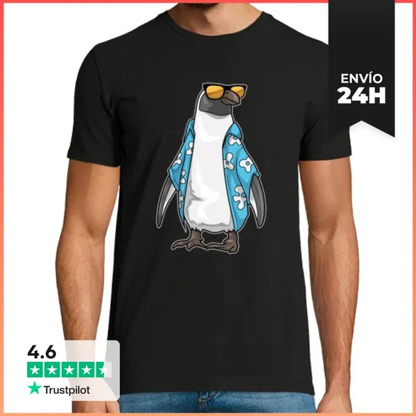 Camiseta Hombre Clásica Gafas De Sol De Verano Con Forma De Pin
