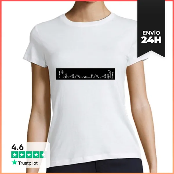 Camiseta Mujer Clásica Surya Namaskar LaTostadora