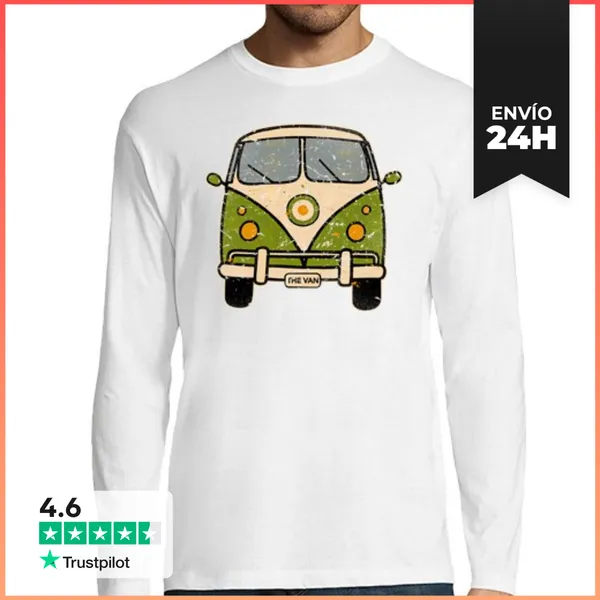 Camiseta Hombre Manga Larga The Van Vintage LaTostadora