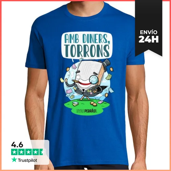 Camiseta Hombre Clásica Amb Diners, Torrons LaTostadora