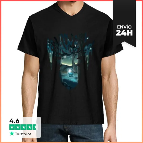 Camiseta Hombre, Cuello Pico Dios Bestia 2.0 LaTostadora