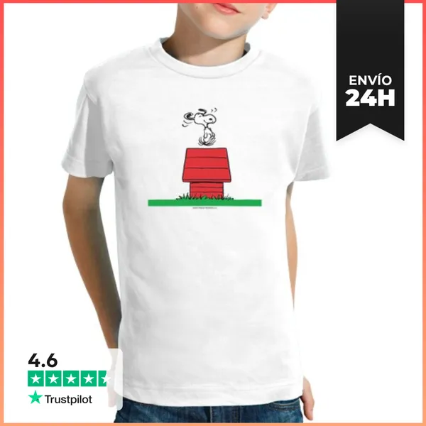 Camiseta Clásica Para Niños Snoopy Home Is Upstairs Dancing