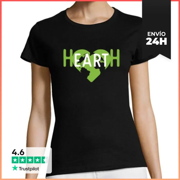 Camiseta Mujer Clásica Planeta Tierra Medio Ambiente Naturalez