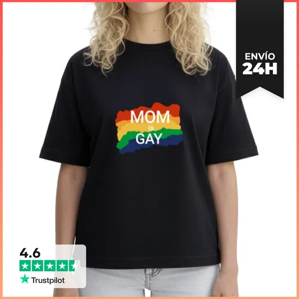 Camiseta Mujer Boxy Mamá Orgullosa Divertida LaTostadora